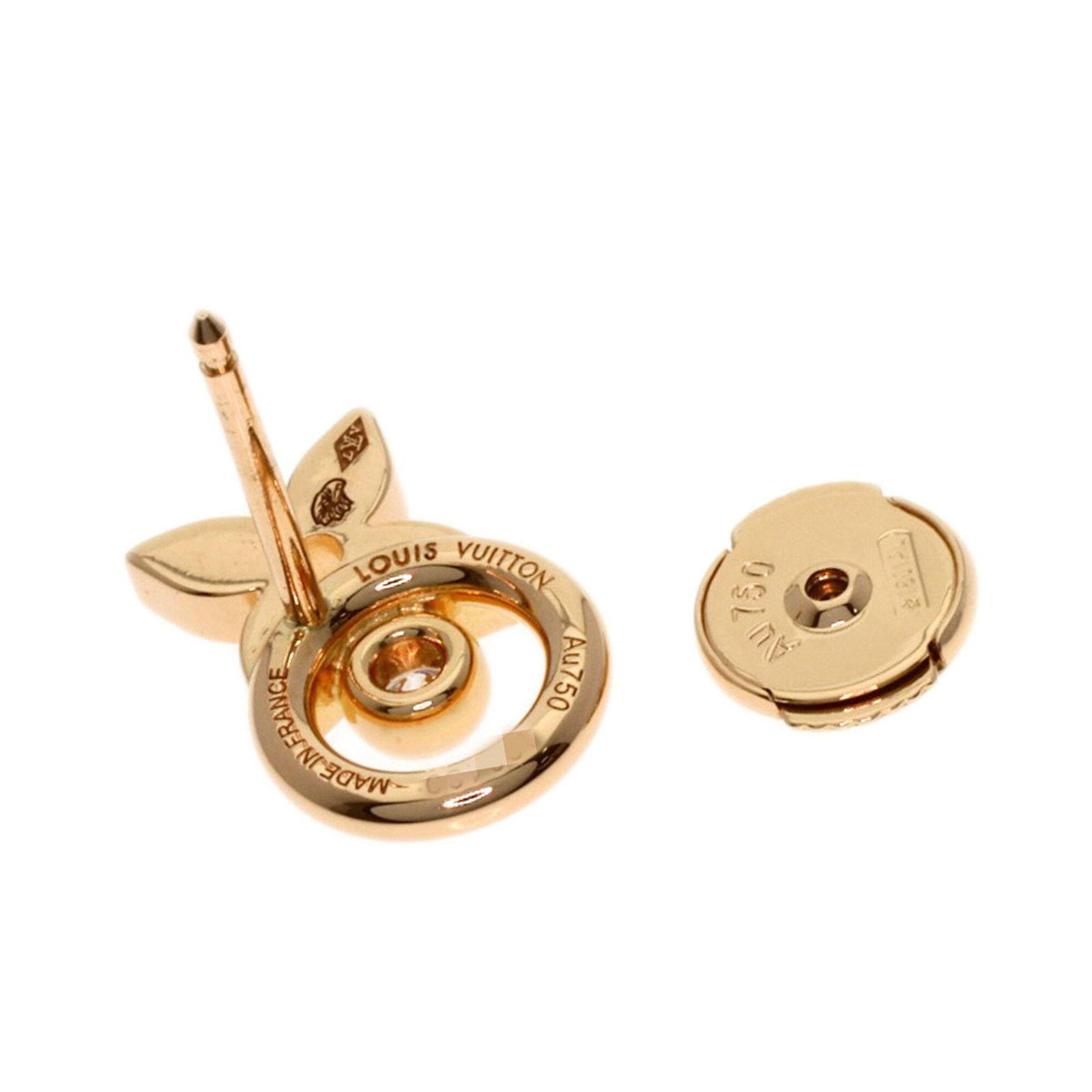 LOUIS VUITTON Stud Earrings Pink Gold (18K) - 2
