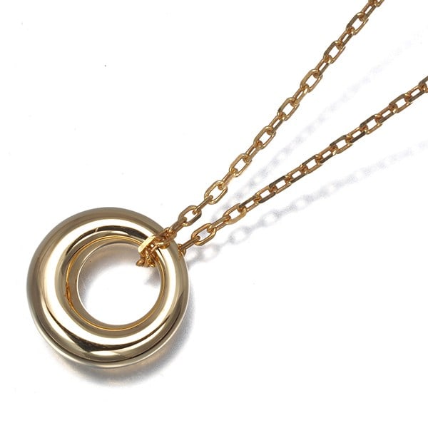 Chaumet Necklace Anneau 18K 750 Yellow Gold: Chaumet Necklace Anneau 18K 750 Yellow Gold Chaumet's 18k yellow gold Anneau necklace boasts a sleek pendant design, crafted from high-quality 18k gold. Weighing 4.7g, this elegant necklace features a