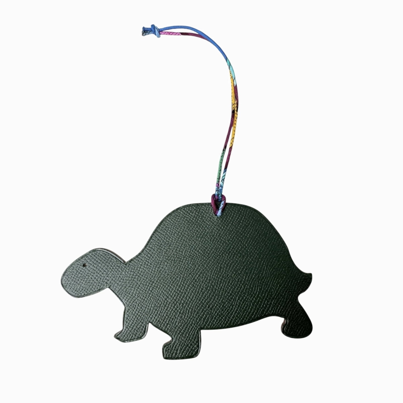 HERMES Handbag Charm Leather Silk: HERMES Handbag Charm Leather Silk Brown and Green Leather Silk Handbag Charm. Made from high-quality leather and silk, this charm boasts a unique combination of textures and colors. With its elegant d
