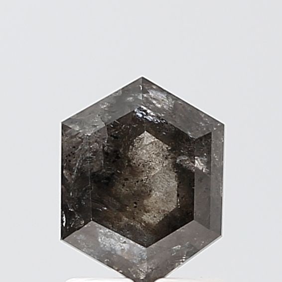 Hexagonal 1.17ct Salt And Pepper VVS2 - Loose Natural Diamond: Hexagonal 1.17ct Salt And Pepper VVS2 - Loose Natural Diamond Loose natural diamond with a unique salt and pepper color, this 1.17ct VVS2 gemstone boasts excellent symmetry and polish, making it a