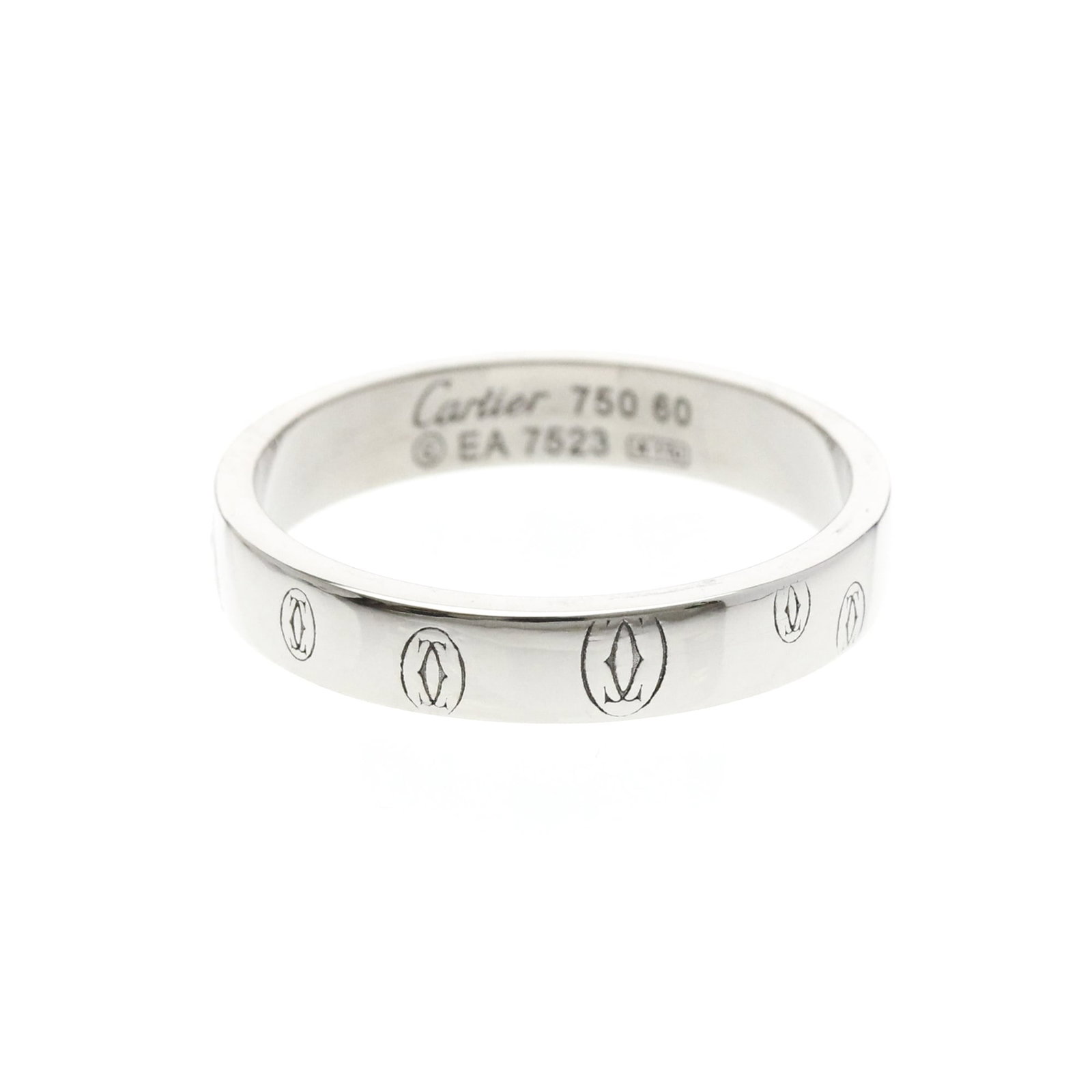 CARTIER Band Ring White Gold (18K): CARTIER Band Ring White Gold (18K) Cartier's iconic Happy Birthday ring is a timeless fashion statement. This elegant 18K white gold band ring boasts a sleek design and a slender width of 4mm, making