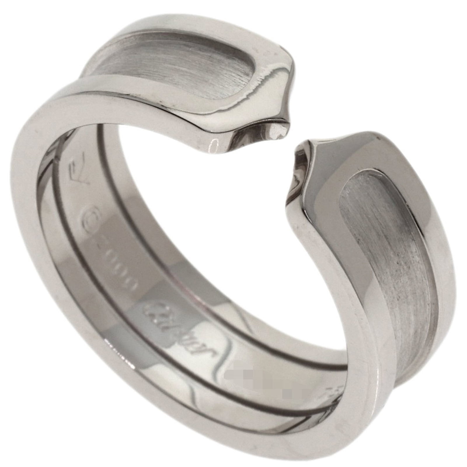 CARTIER Band Ring White Gold (18K): CARTIER Band Ring White Gold (18K) Cartier Band Ring in White Gold (18K) - A Gently Used Luxury Accessory. This 18K white gold band ring features a classic design, showcasing the iconic Cartier style.