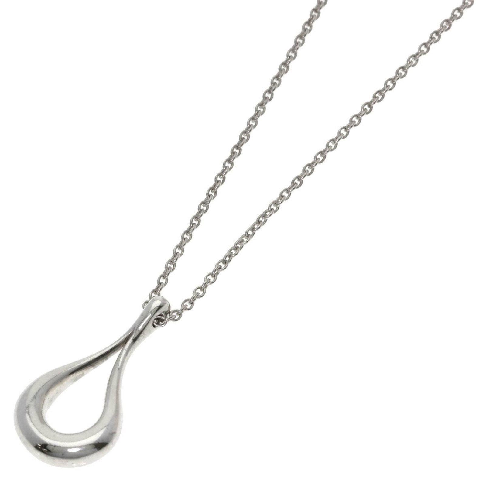 TIFFANY Silver Necklace: TIFFANY Silver Necklace Silver Tiffany Necklace with 46 cm circumference, featuring a 19.7mm x 9.7mm pendant, gently used with minor signs of wear, including small scratches or light marks. The
