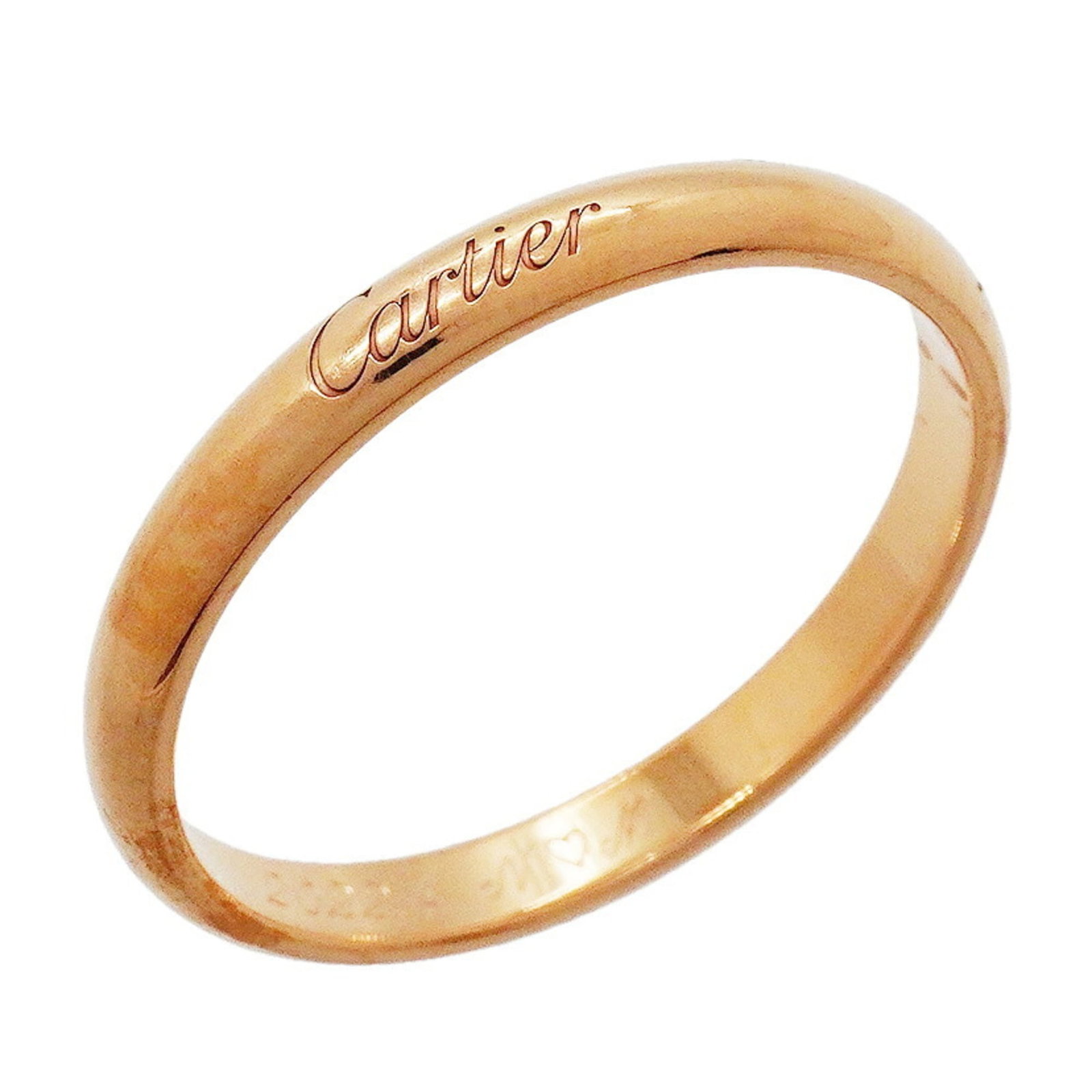 CARTIER Band Ring Pink Gold (18K): CARTIER Band Ring Pink Gold (18K) Pink gold (18K) band ring from Cartier, with visible wear and scratches, offering a unique piece with character. This 64 US size 11.5 ring is made from 18K pink gold 