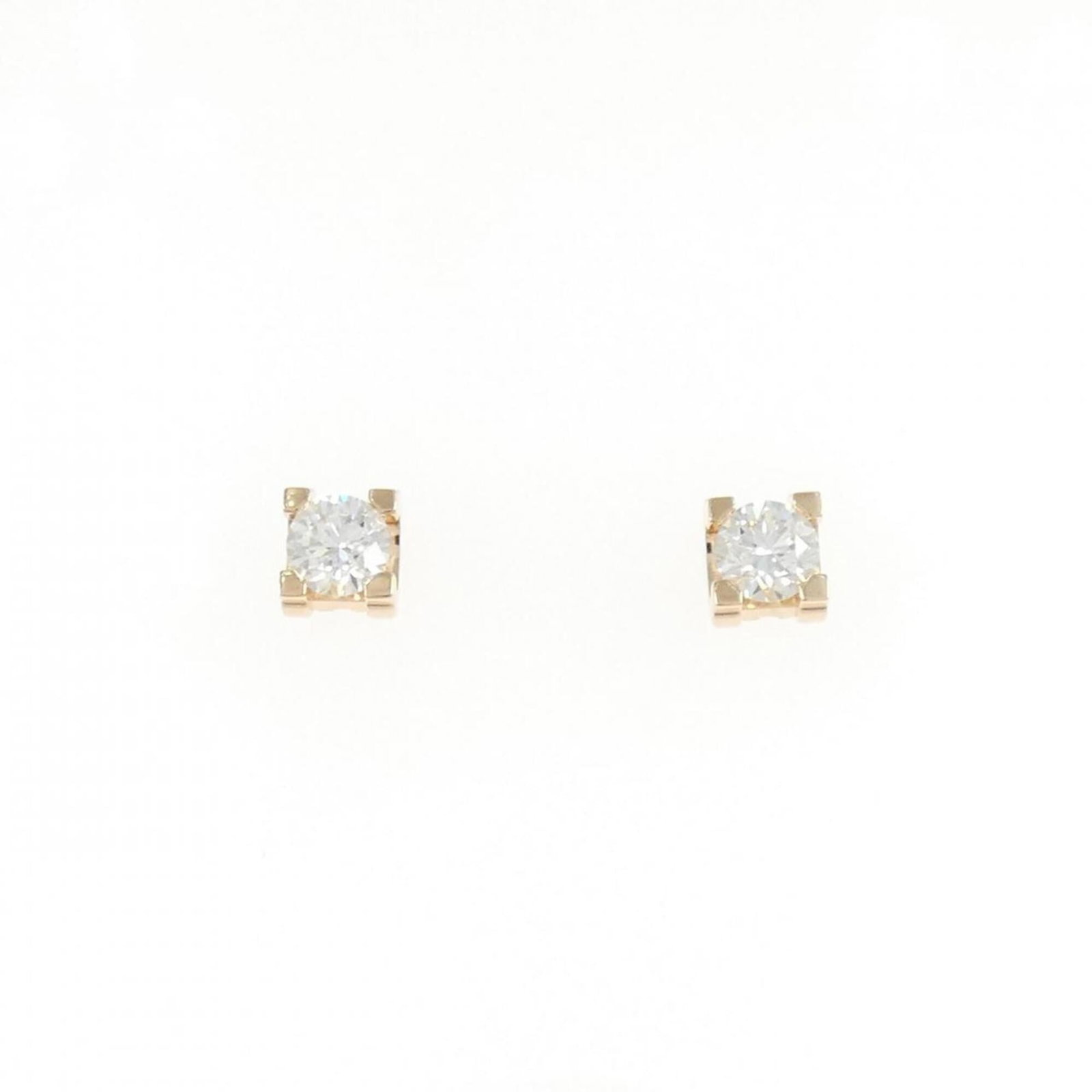 CARTIER Stud Earrings Pink Gold (18K): CARTIER Stud Earrings Pink Gold (18K) Pink gold (18K) stud earrings from Cartier, featuring a diamond weighing 0.19 carats with VVS1, VVS2 clarity. The earrings are made of high-quality pink gold and 