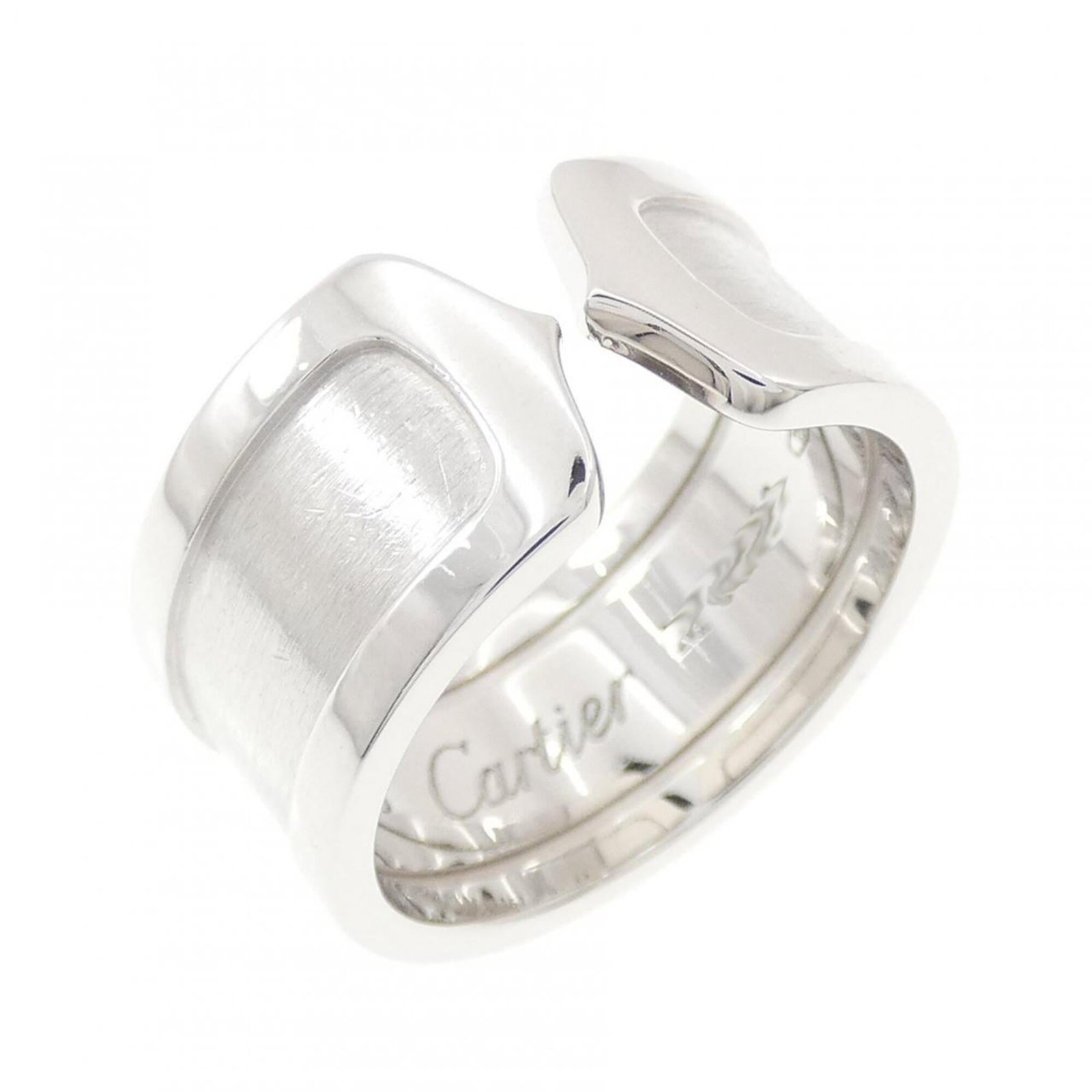 CARTIER Band Ring White Gold (18K): CARTIER Band Ring White Gold (18K) White gold (18K) band ring from Cartier, featuring a sleek design that complements any style. This 54 US size, 7 band ring is in like new condition, with only the fa