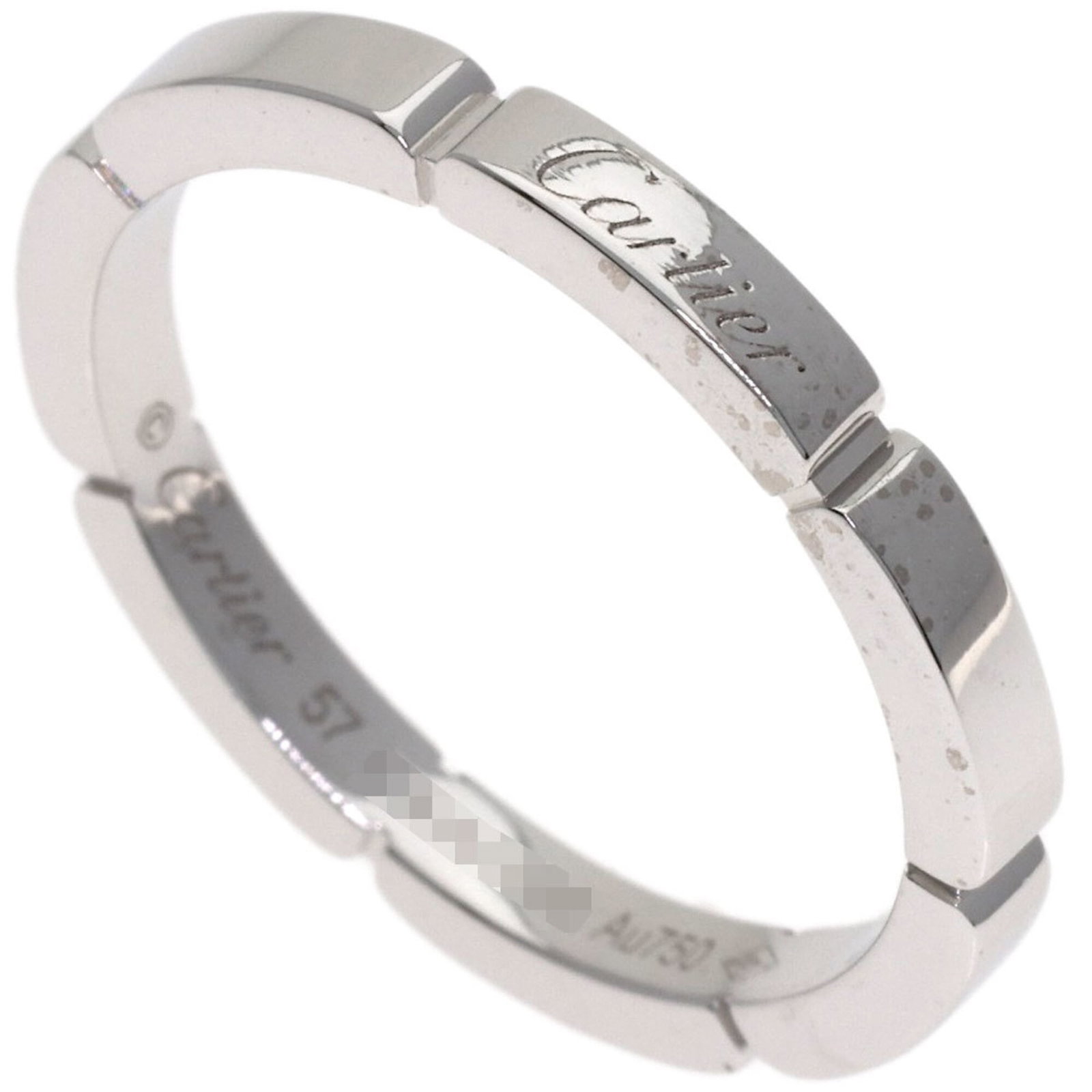 CARTIER Band Ring White Gold (18K): CARTIER Band Ring White Gold (18K) 18K white gold band ring from Cartier, featuring a classic design with a subtle elegance. Gently used with minor signs of wear, this ring is in very good condition, 