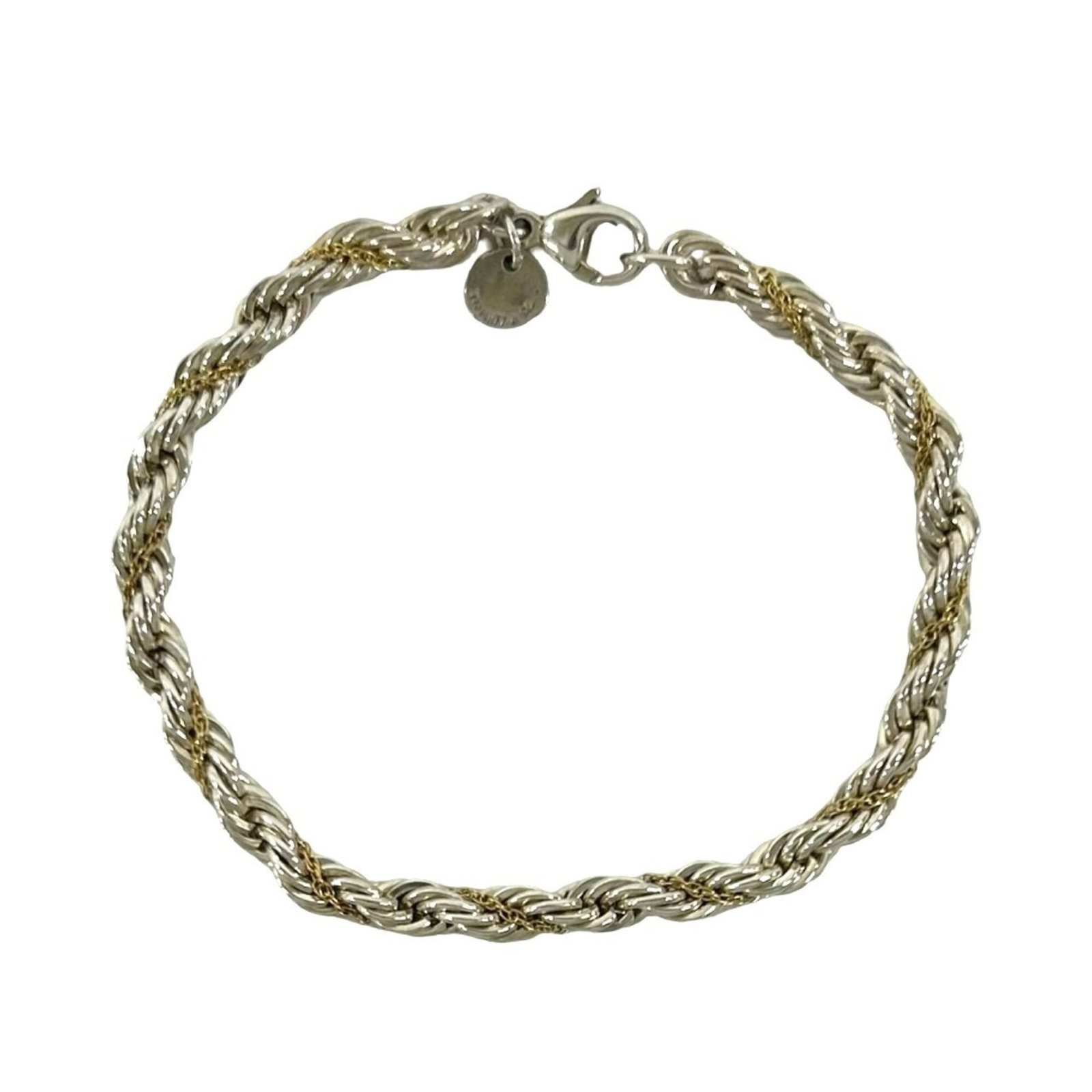 TIFFANY Charm Bracelet Silver 925 Yellow Gold (18K): TIFFANY Charm Bracelet Silver 925 Yellow Gold (18K) Silver 925 and 18K yellow gold combine in this Tiffany charm bracelet, offering a touch of luxury. The 17cm length provides a versatile fit, while