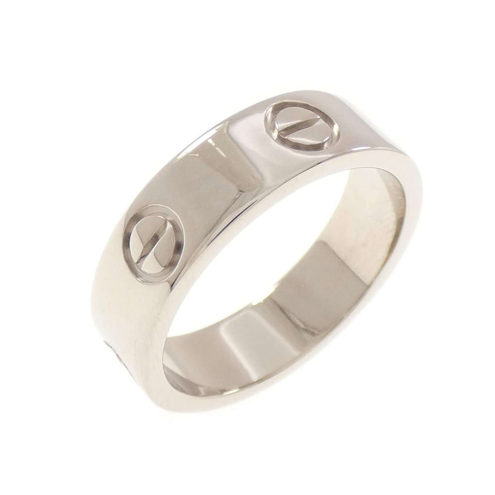 CARTIER Band Ring White Gold (18K): CARTIER Band Ring White Gold (18K) Cartier's iconic Band Ring in white gold (18K) offers a sleek, sophisticated design that exudes luxury. This gently used band ring features minor signs of wear, incl