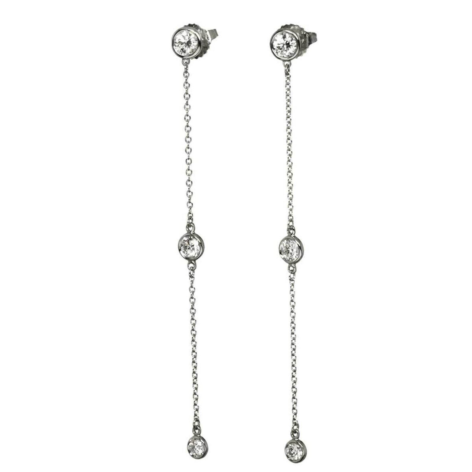 TIFFANY Drop Earrings Platinum 950: TIFFANY Drop Earrings Platinum 950 Tiffany Drop Earrings in Platinum 950 are available. Made from high-quality Platinum 950, these drop earrings feature a sleek design that adds a touch of elegance to