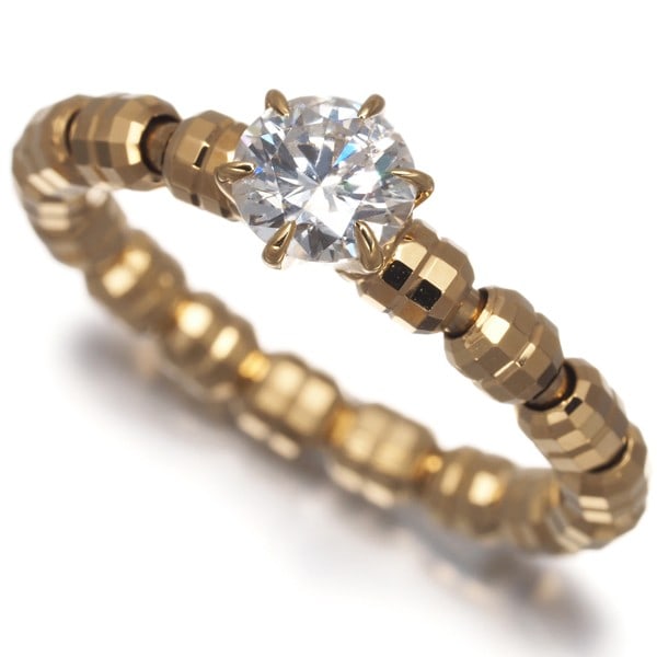 Diamond 0.515Ct Solitaire Cut Ball Bead One Size Fits All Ring 18K Yg: Diamond 0.515Ct Solitaire Cut Ball Bead One Size Fits All Ring 18K Yg This 18k yellow gold ring showcases a stunning 0.515ct solitaire cut ball bead diamond, measuring approximately 5.1mm in