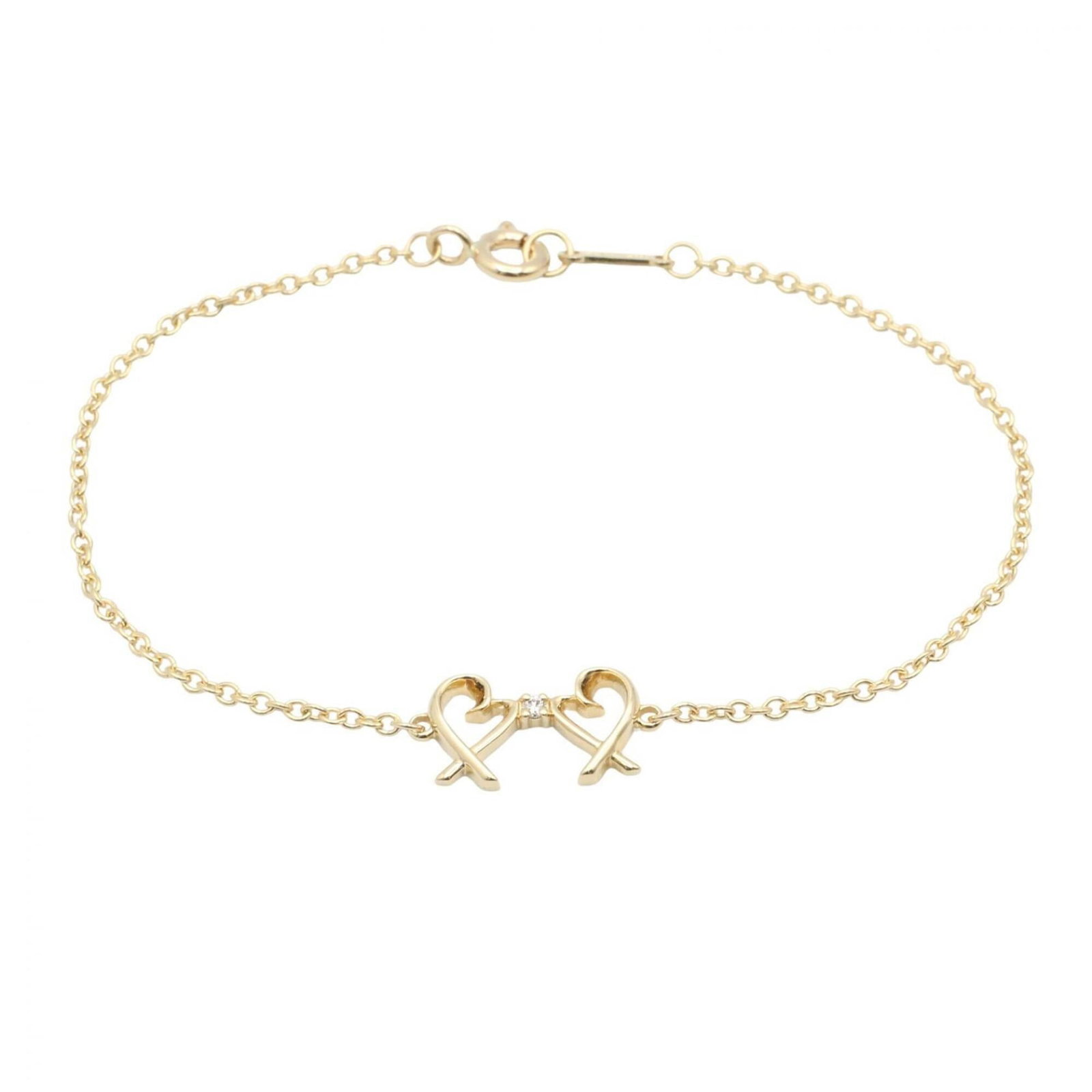 TIFFANY Charm Bracelet Yellow: TIFFANY Charm Bracelet Yellow 18K Yellow Gold Tiffany Charm Bracelet with Diamond Stone. This gently used 18K gold charm bracelet features a beautiful yellow diamond stone and is a lovely addition to