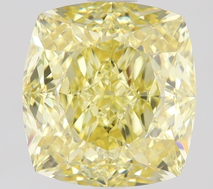 GIA Cushion Brilliant 2.0ct Fancy Intense Yellow VVS2 - Loose Natural Diamond: GIA Cushion Brilliant 2.0ct Fancy Intense Yellow VVS2 - Loose Natural Diamond GIA certified, this 2.0ct Fancy Intense Yellow VVS2 diamond boasts exceptional clarity and polish, with a vibrant color th