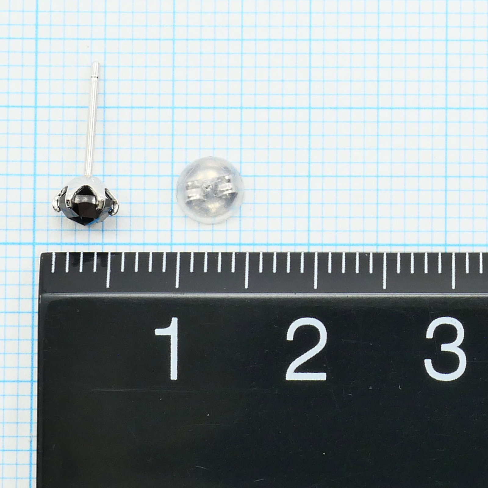 Stud Earrings Platinum 900 - 3