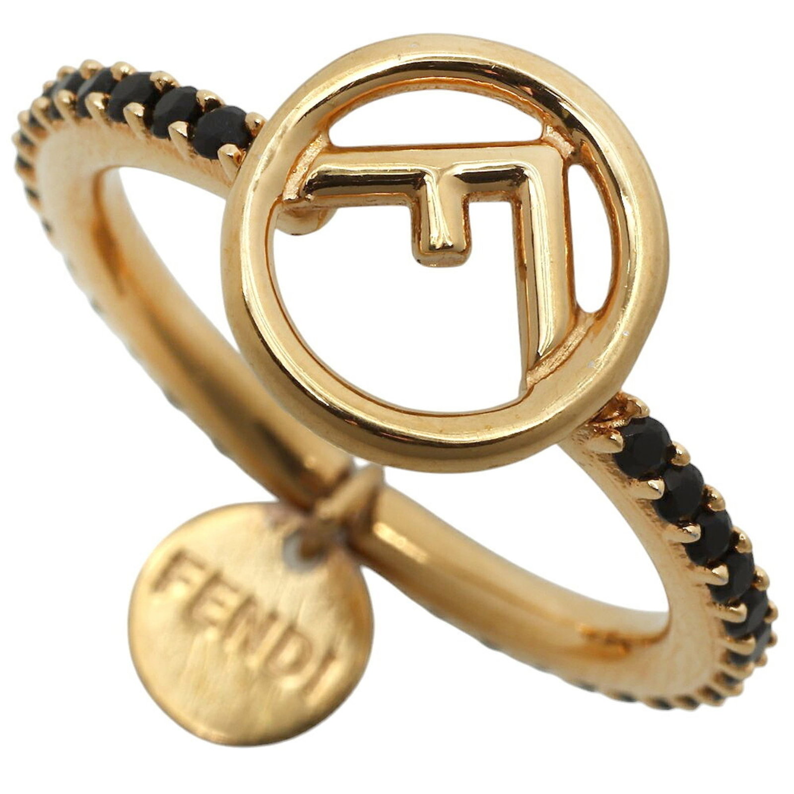 FENDI Band Ring Gold Plating: FENDI Band Ring Gold Plating Fendi Band Ring Gold Plating - A sleek and sophisticated gold-plated band ring from the renowned Italian fashion house. This gently used piece features a classic design wi