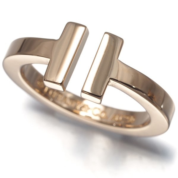 Tiffany&Co. Ring Tiffany T Square Us5.25-5.5 18K 750 Rose Gold: Tiffany&Co. Ring Tiffany T Square Us5.25-5.5 18K 750 Rose Gold 18k Rose Gold Tiffany T Square Ring, crafted with precision and attention to detail, features a sleek 7.8mm design width and a 2.6mm base