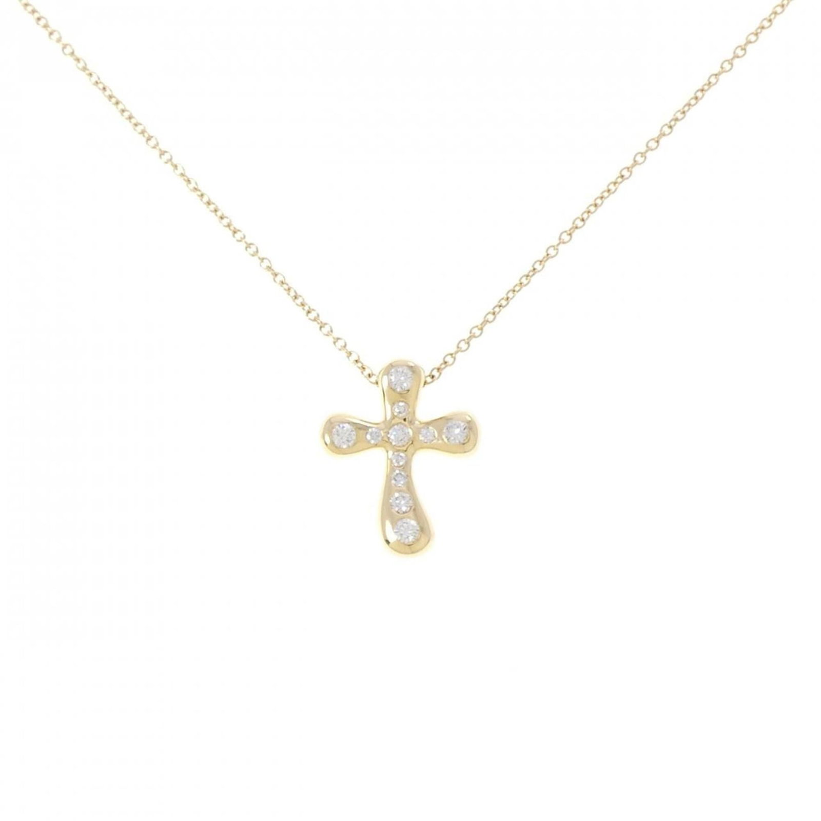 TIFFANY Yellow Gold (18K): TIFFANY Yellow Gold (18K) Yellow gold (18K) necklace pendant from Tiffany, featuring a 16.6mm x 13.4mm pendant with a 41 cm / 16.14'' adjustable neck circumference. This like-new used necklace is in e
