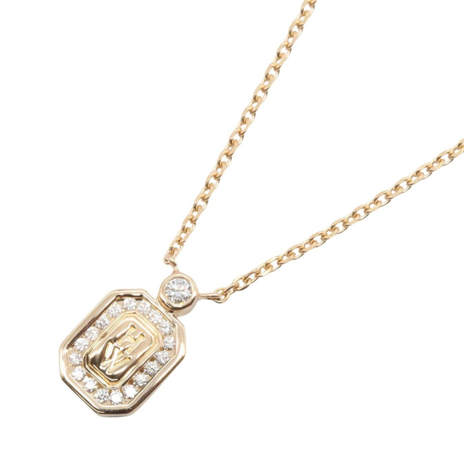 HARRY WINSTON Pink Gold (18K): HARRY WINSTON Pink Gold (18K) Pink Gold (18K) Necklace from Harry Winston. This elegant necklace features a clear, gold diamond pendant set in 18K pink gold, with a delicate necklace circumference of