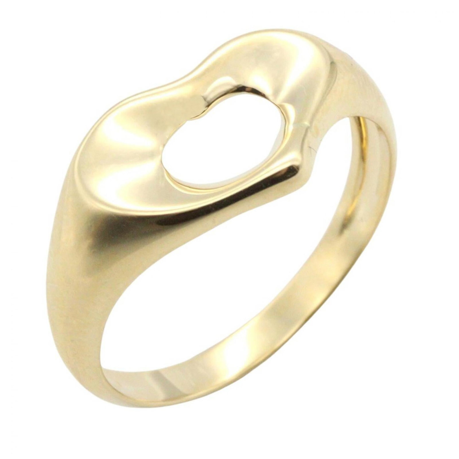 TIFFANY Band Ring Yellow Gold (18K): TIFFANY Band Ring Yellow Gold (18K) Yellow gold (18K) band ring from Tiffany, featuring a sleek and sophisticated design. This like new used ring boasts excellent condition with no visible wear, makin