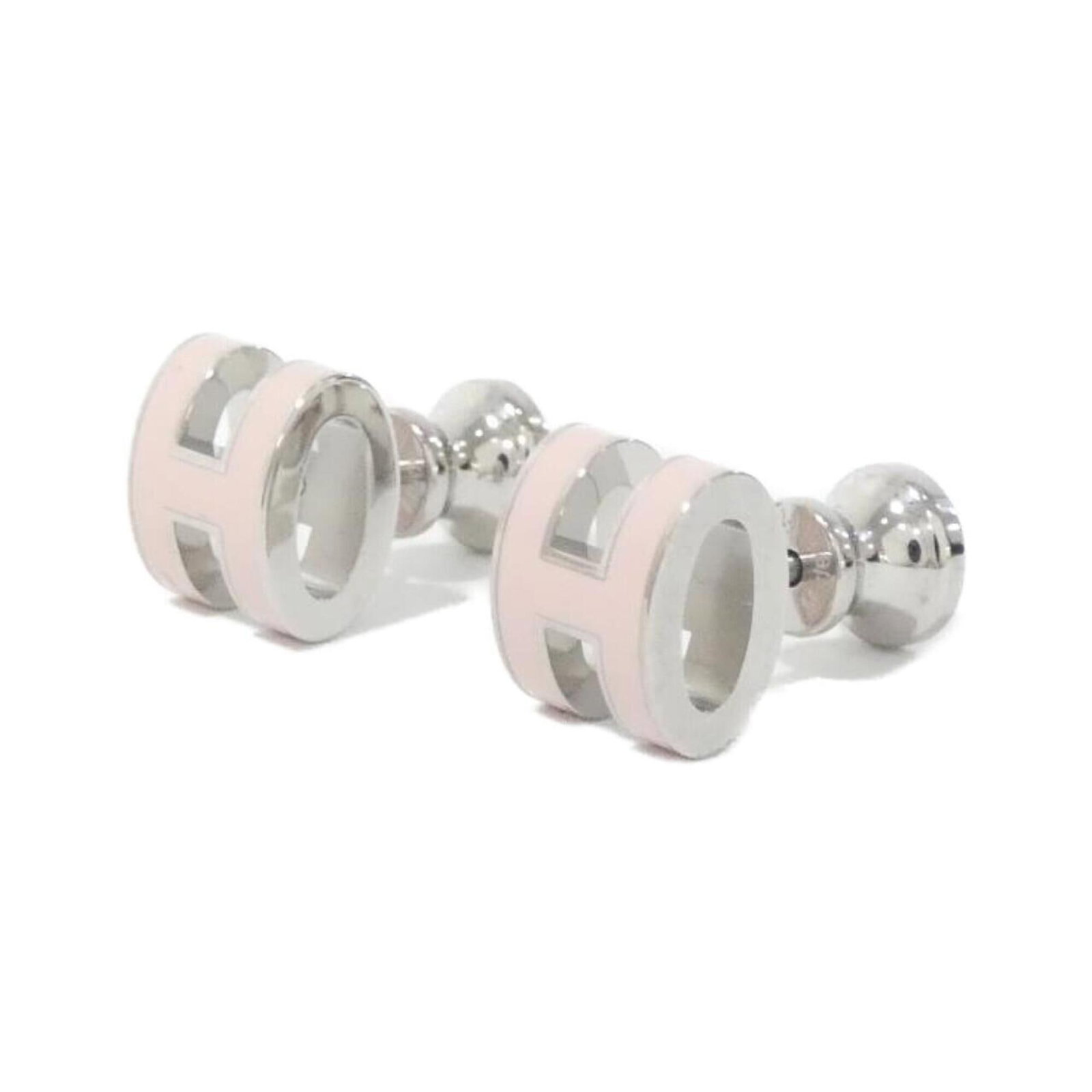 HERMES Stud Earrings Rose Dragee - 2
