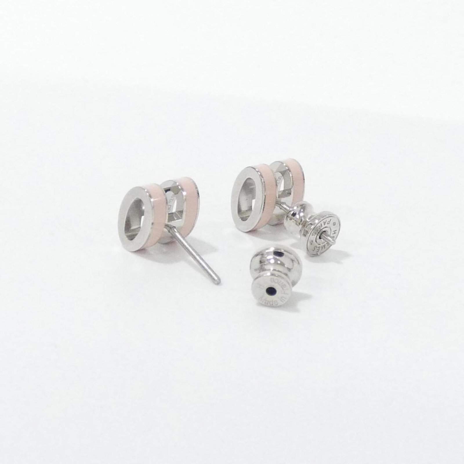 HERMES Stud Earrings Rose Dragee - 3