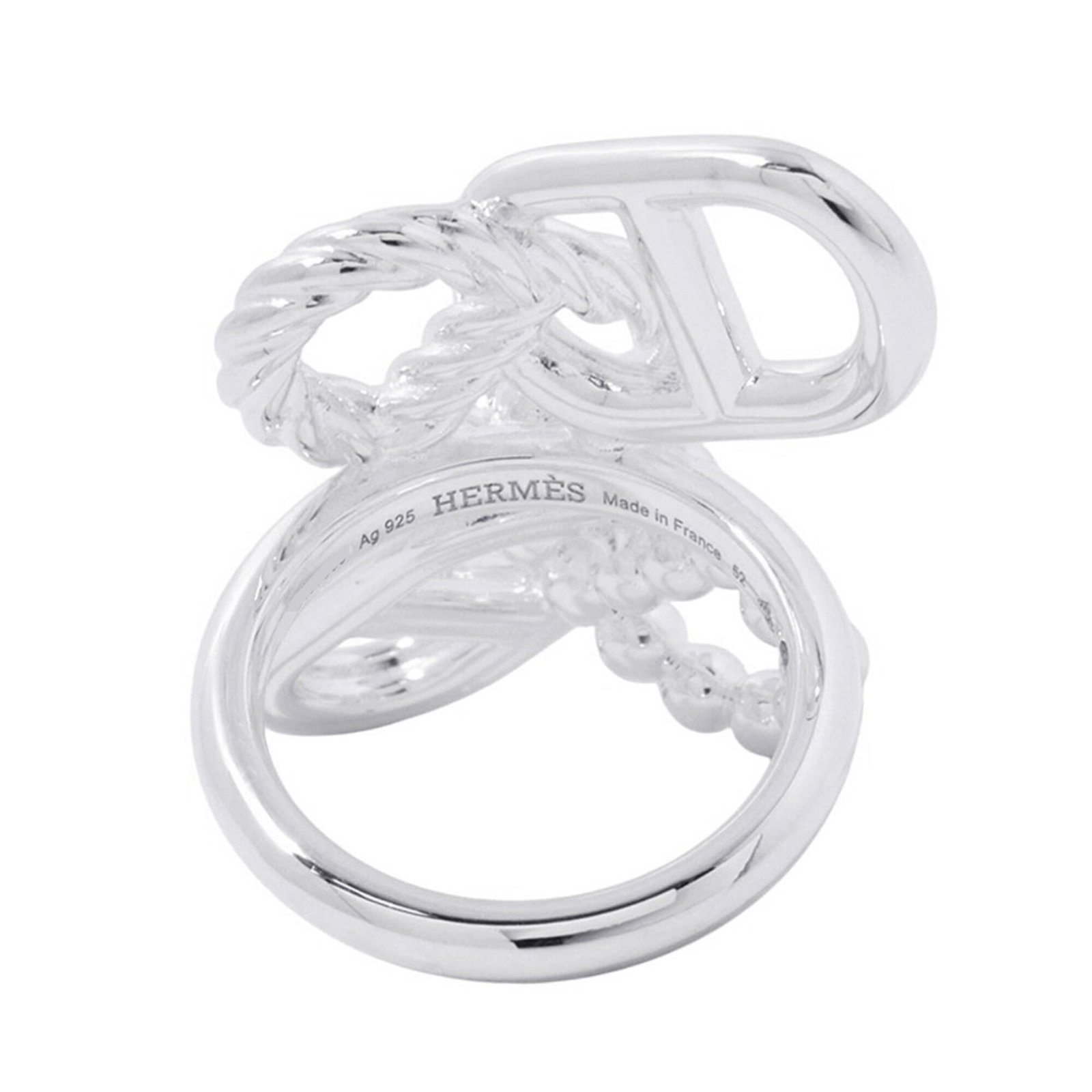 HERMES Band Ring Silver 925 - 3