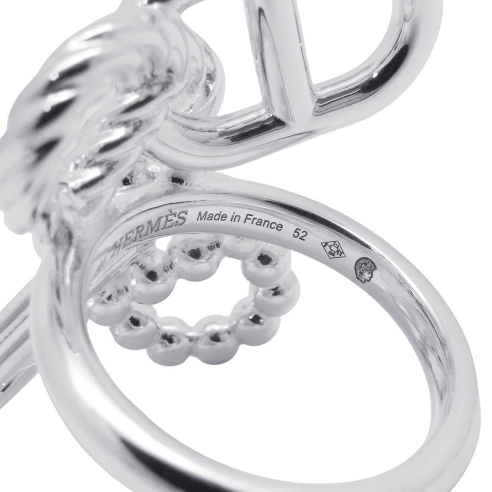 HERMES Band Ring Silver 925 - 8