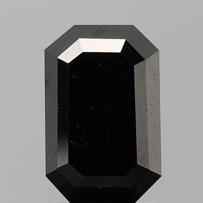 Emerald 2.64ct Fancy Black VVS2 - Loose Natural Diamond: Emerald 2.64ct Fancy Black VVS2 - Loose Natural Diamond 2.64ct Fancy Black VVS2 - Loose Natural Diamond. This exquisite emerald-cut diamond boasts a stunning Fancy Black color and exceptional