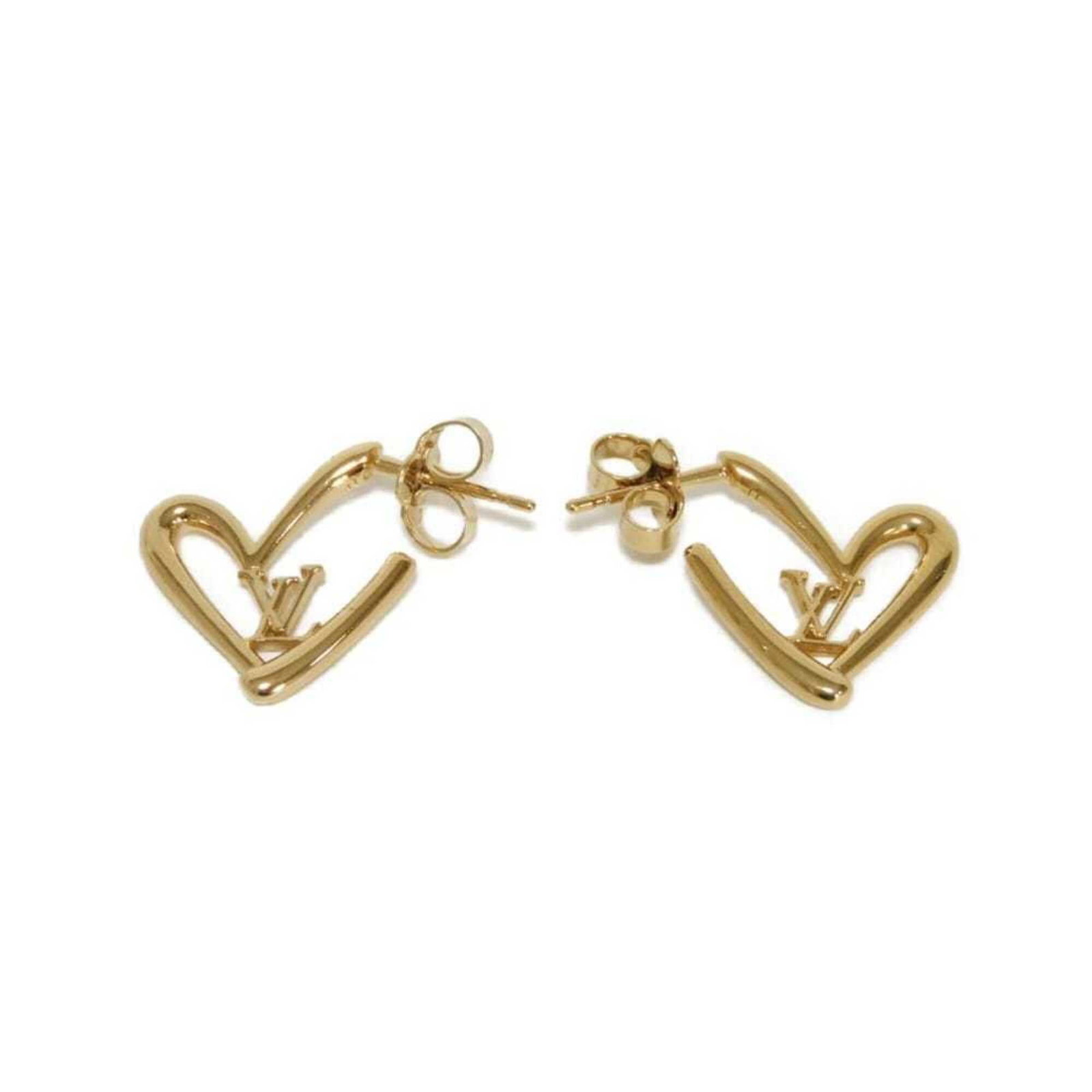LOUIS VUITTON Stud Earrings Gold Plating: LOUIS VUITTON Stud Earrings Gold Plating Gold plating adds a touch of luxury to these Louis Vuitton stud earrings, featuring the iconic brand's signature style. Made with gold plating, these earrings