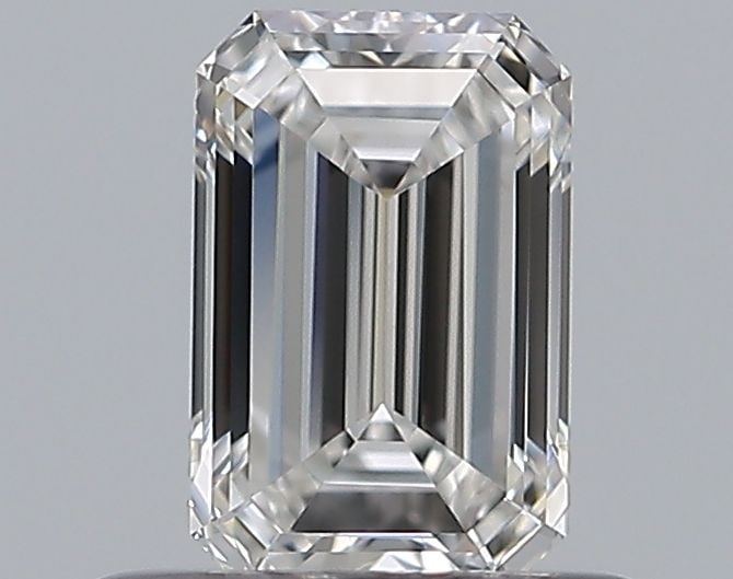 GIA Emerald 0.53ct F VVS2 - Loose Natural Diamond: GIA Emerald 0.53ct F VVS2 - Loose Natural Diamond GIA Emerald 0.53ct F VVS2 - Loose Natural Diamond. This stunning 0.53ct emerald-cut diamond boasts a flawless F color, exceptional VVS2 clarity, and