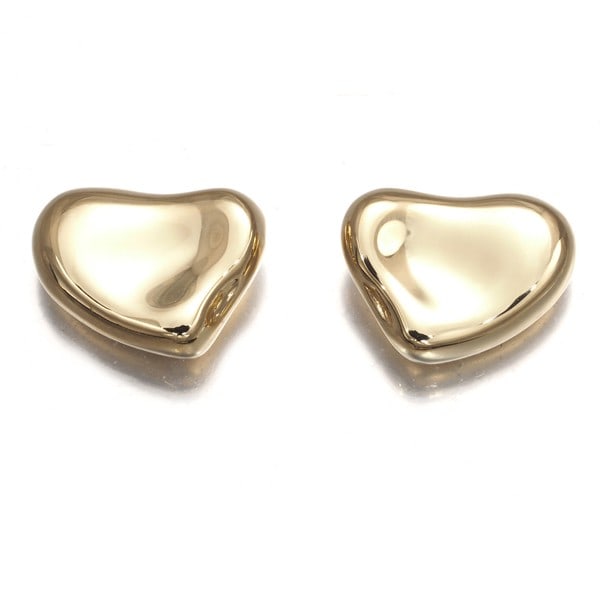 Tiffany&Co. Earrings Full Heart 18K 750 Yellow Gold: Tiffany&Co. Earrings Full Heart 18K 750 Yellow Gold Yellow gold 18k Full Heart earrings by Elsa Peretti, crafted with 2.5g of 750 purity metal, measuring 7.3 x 9.7mm in design size. These stud