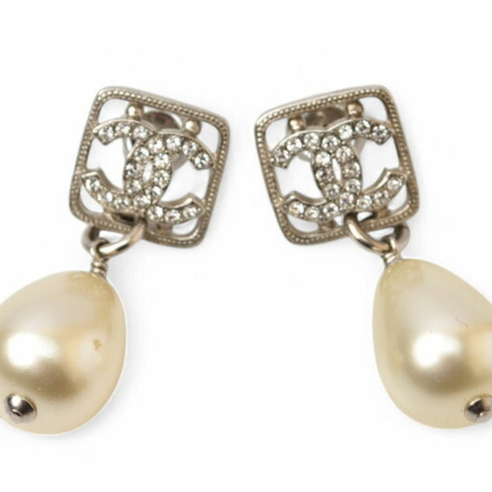 CHANEL Stud Earrings Gold Plating - 2