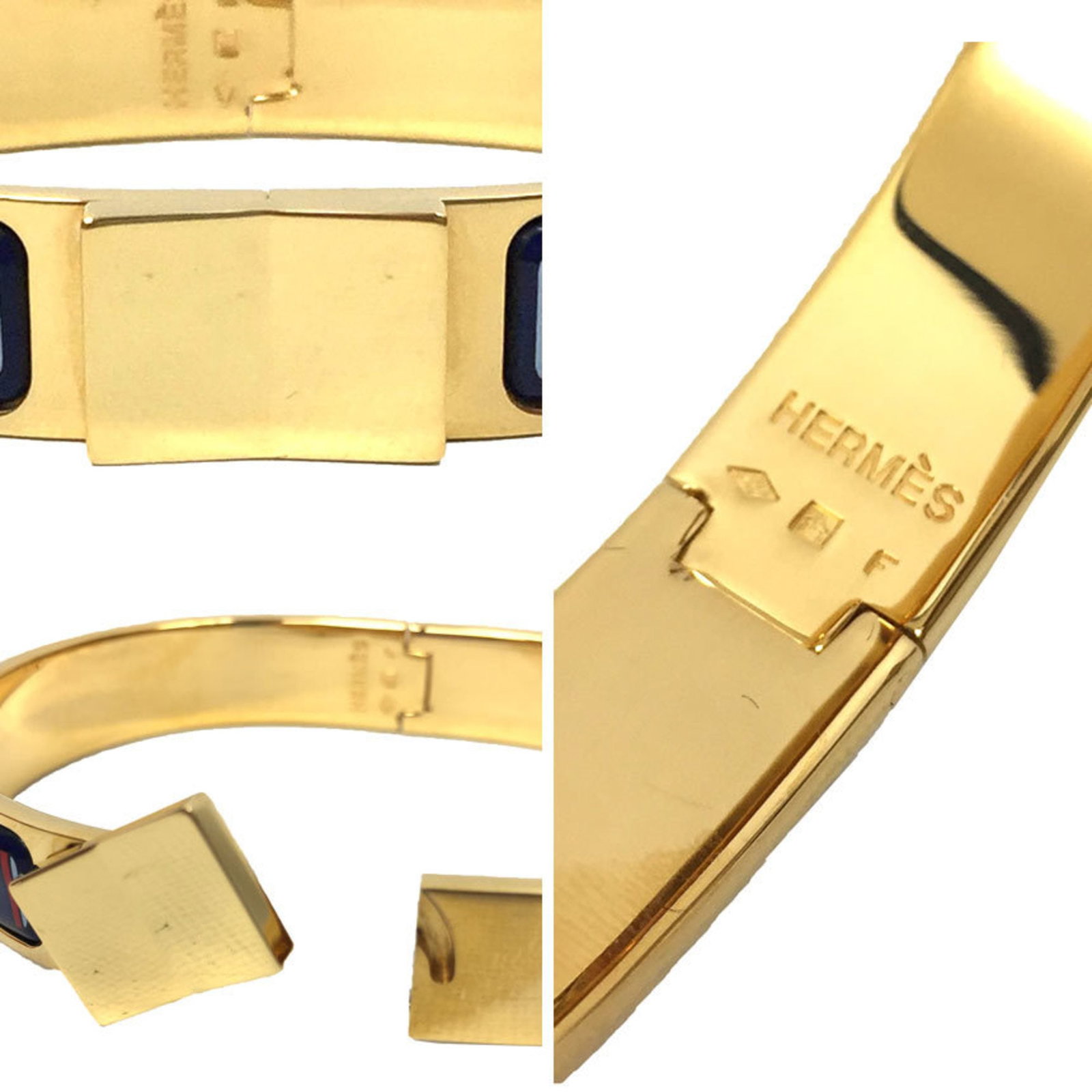 HERMES Bangle Brass Enamel - 3