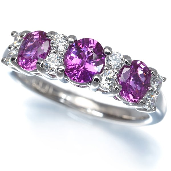 Duance Ring Purple Sapphire 1.41Ct Diamond 0.31Ct Us6-6.25 900 Platinum: Duance Ring Purple Sapphire 1.41Ct Diamond 0.31Ct Us6-6.25 900 Platinum The Duance Ring boasts a striking combination of a 1.41ct purple sapphire and 0.31ct diamond, showcasing the beauty of platinum