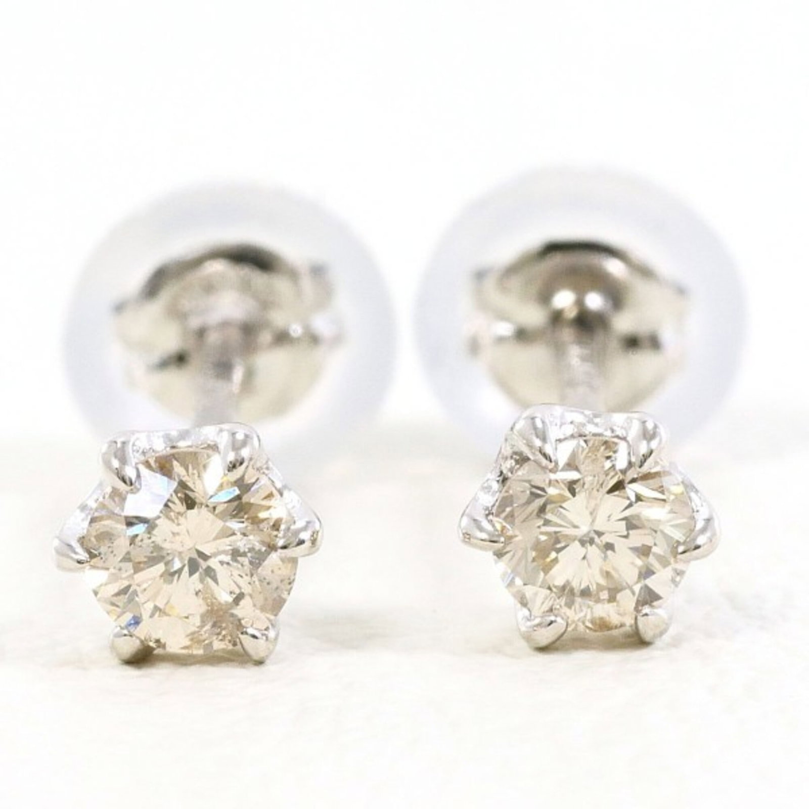 Stud Earrings Platinum 900 - 2