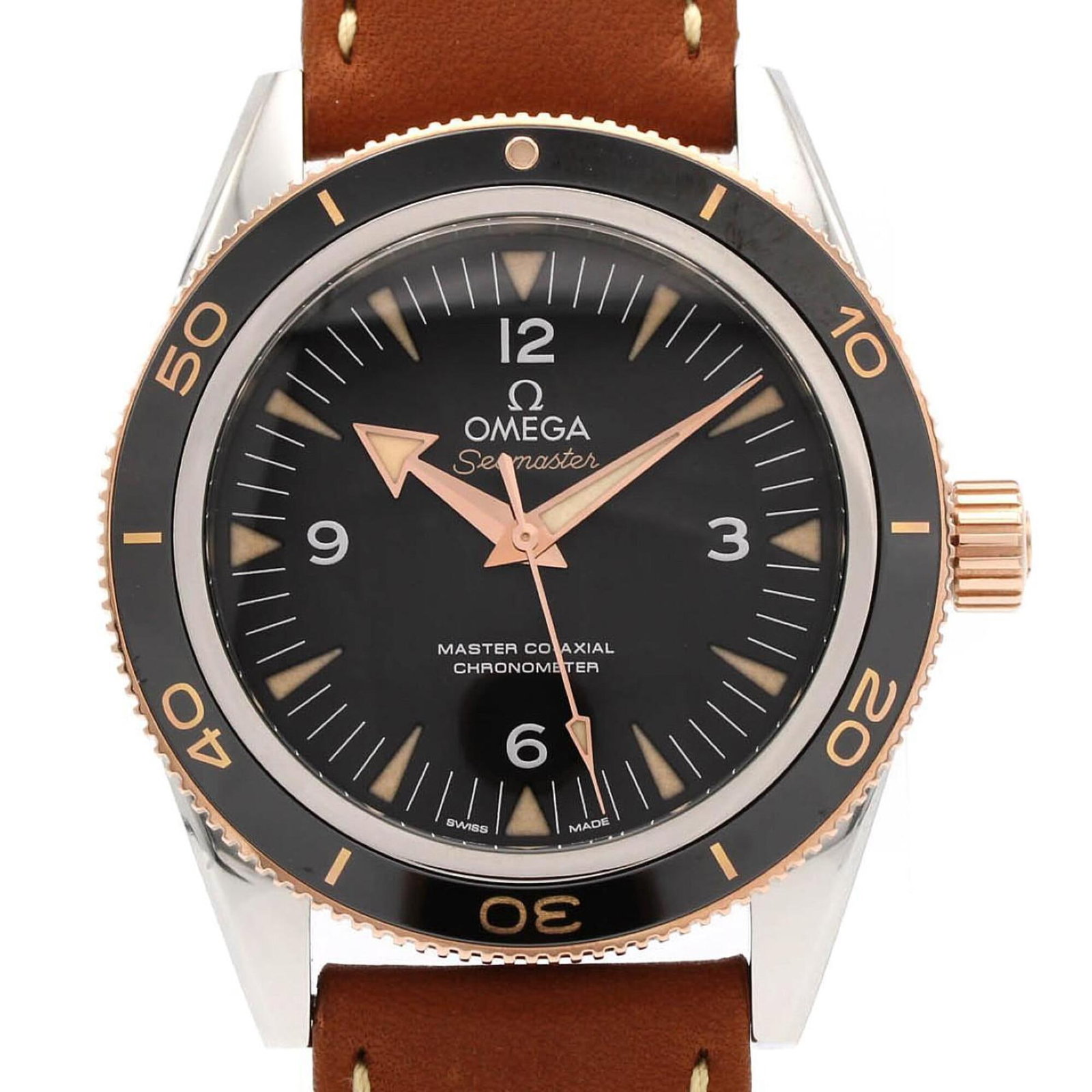 OMEGA Wristwatch Stainless Steel: OMEGA Wristwatch Stainless Steel Stainless steel case with a 41mm diameter, this Omega watch boasts a sleek black dial and automatic self-winding movement. Gently used with minor signs of wear, the