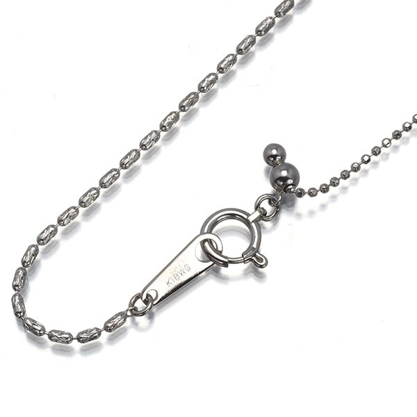 Roller Cylinder Chain Necklace 45Cm 18K 750 White Gold: Roller Cylinder Chain Necklace 45Cm 18K 750 White Gold 18k white gold chain necklace with a 45cm adjustable length, perfect for adding a touch of elegance to any outfit. This 18k gold chain features a
