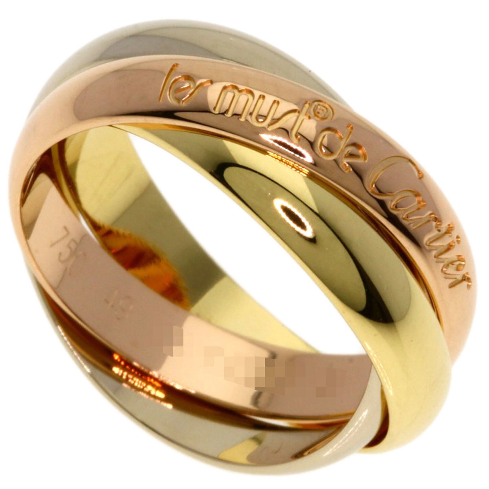 CARTIER Band Ring Pink Gold (18K) White Gold (18K) Yellow Gold (18K): CARTIER Band Ring Pink Gold (18K) White Gold (18K) Yellow Gold (18K) Pink gold, white gold, and yellow gold come together in this elegant Cartier Band Ring, a masterful blend of classic style and time