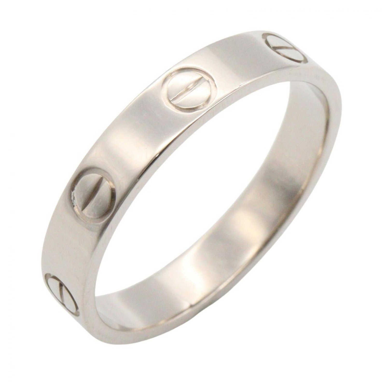 CARTIER Band Ring White Gold (18K): CARTIER Band Ring White Gold (18K) White gold (18K) Cartier band ring in excellent condition, featuring a sleek design that showcases the luxury of 18K gold. This like-new used ring boasts a subtle