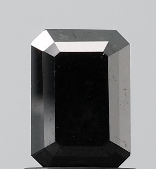 Emerald 1.14ct Fancy Black VVS2 - Loose Natural Diamond: Emerald 1.14ct Fancy Black VVS2 - Loose Natural Diamond 1.14ct Fancy Black VVS2 - Loose Natural Diamond with EX polish and symmetry, boasting exceptional clarity and a striking color. This rare