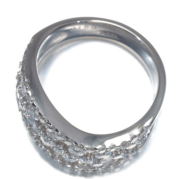 Diamond 1.50Ct Openwork Wave Ring 900 Platinum - 3
