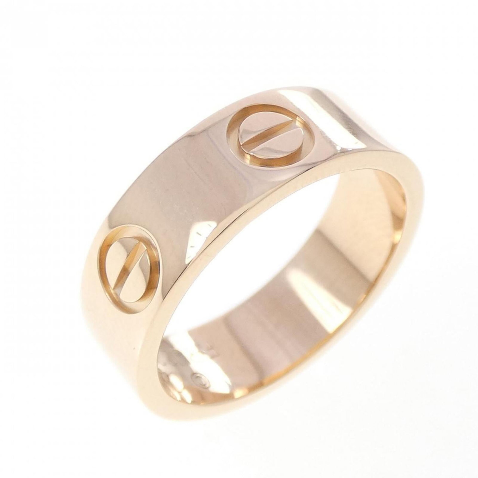 CARTIER Band Ring Pink Gold (18K): CARTIER Band Ring Pink Gold (18K) Pink gold (18K) band ring from Cartier, featuring a sleek and sophisticated design. This like new used ring boasts excellent condition with no visible wear, making it