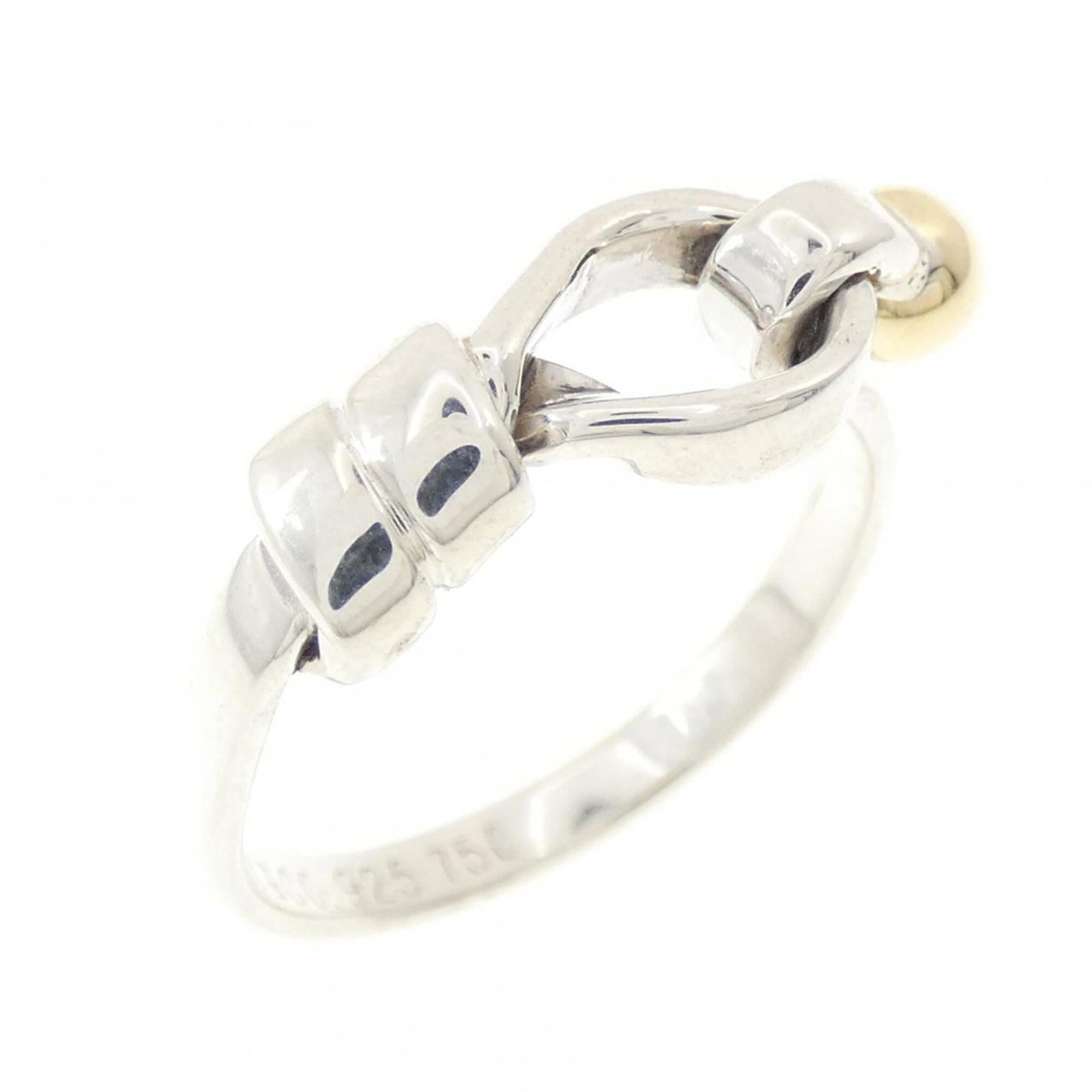 TIFFANY Band Ring Silver 925 Yellow Gold (18K): TIFFANY Band Ring Silver 925 Yellow Gold (18K) Silver 925 and 18K yellow gold band ring from Tiffany, a timeless piece in excellent condition, with only the faintest traces of wear. This like new