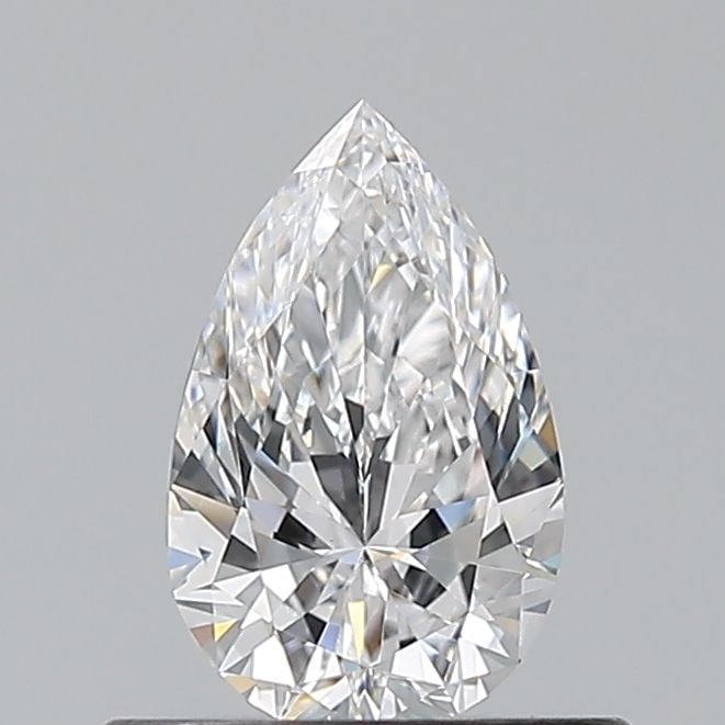 GIA Pear 0.5ct D VVS2 - Loose Natural Diamond: GIA Pear 0.5ct D VVS2 - Loose Natural Diamond GIA-certified, this 0.5ct D color, VVS2 clarity, loose natural diamond boasts exceptional polish and symmetry. Measuring 7.07L x 4.39W x 2.73H, its EX