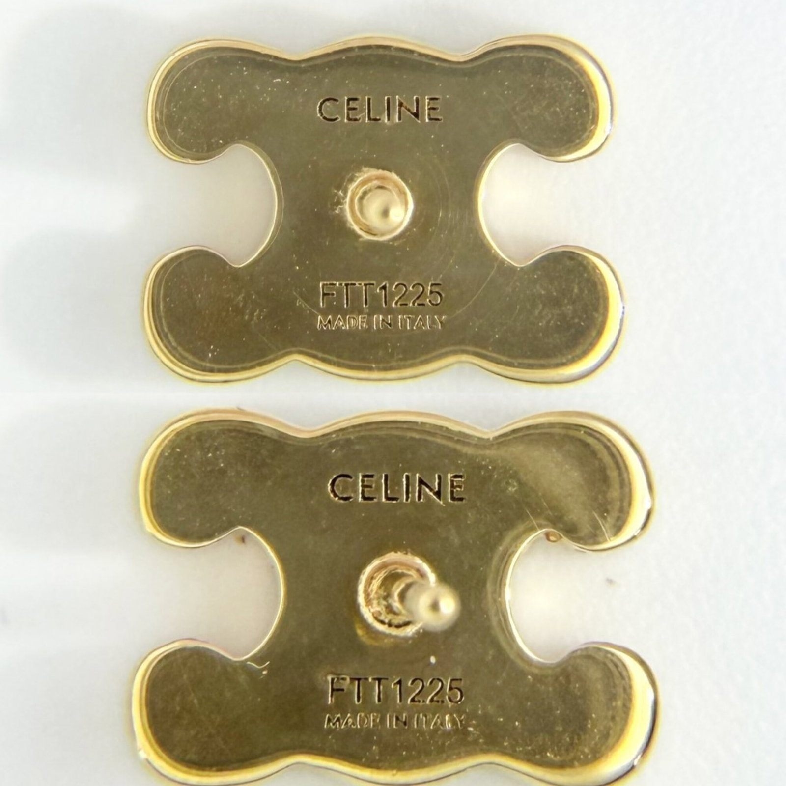CELINE Stud Earrings Gold - 5