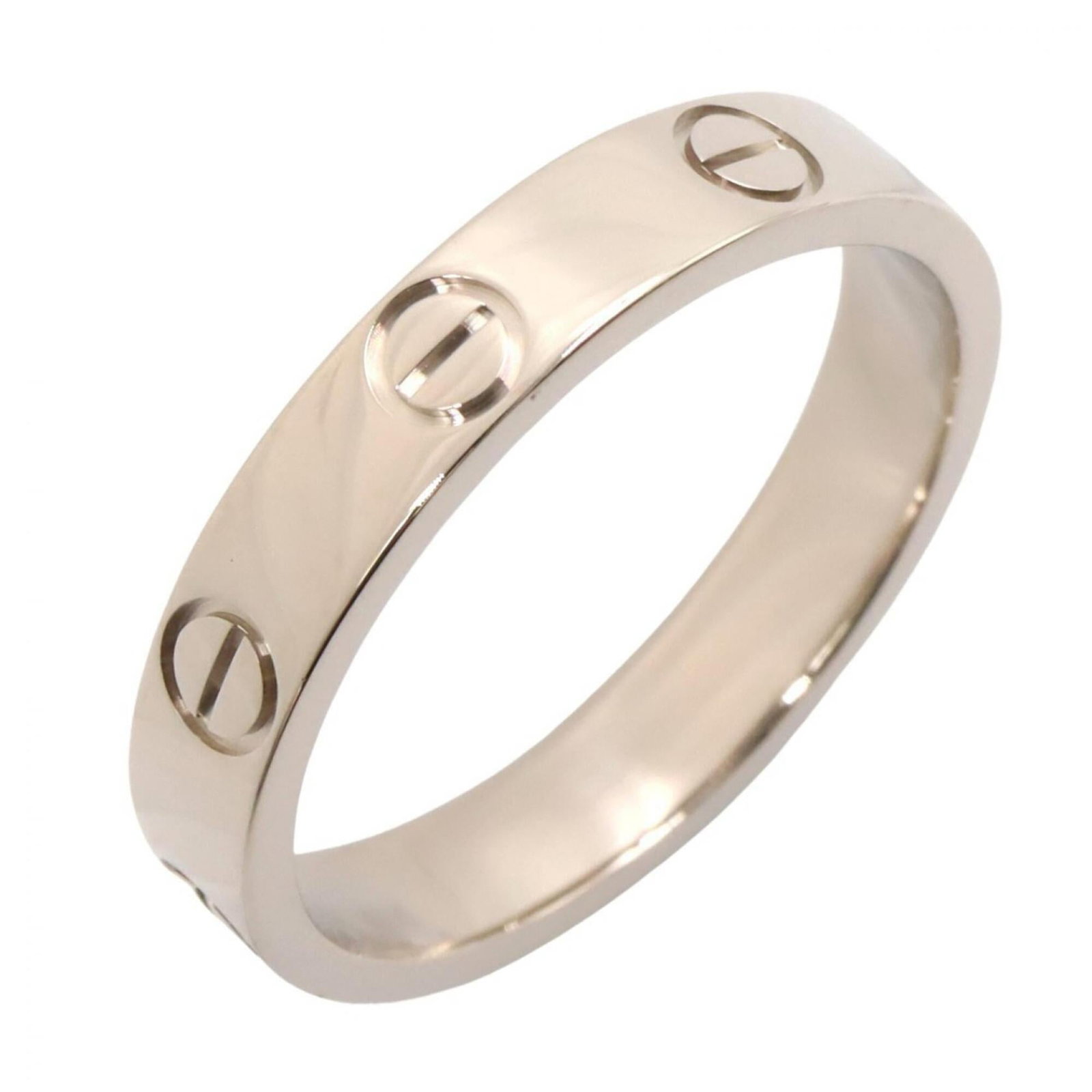 CARTIER Band Ring White Gold (18K): CARTIER Band Ring White Gold (18K) White gold (18K) Cartier band ring in excellent condition, featuring the iconic Cartier design. This like new used ring boasts a subtle silver tone and is crafted