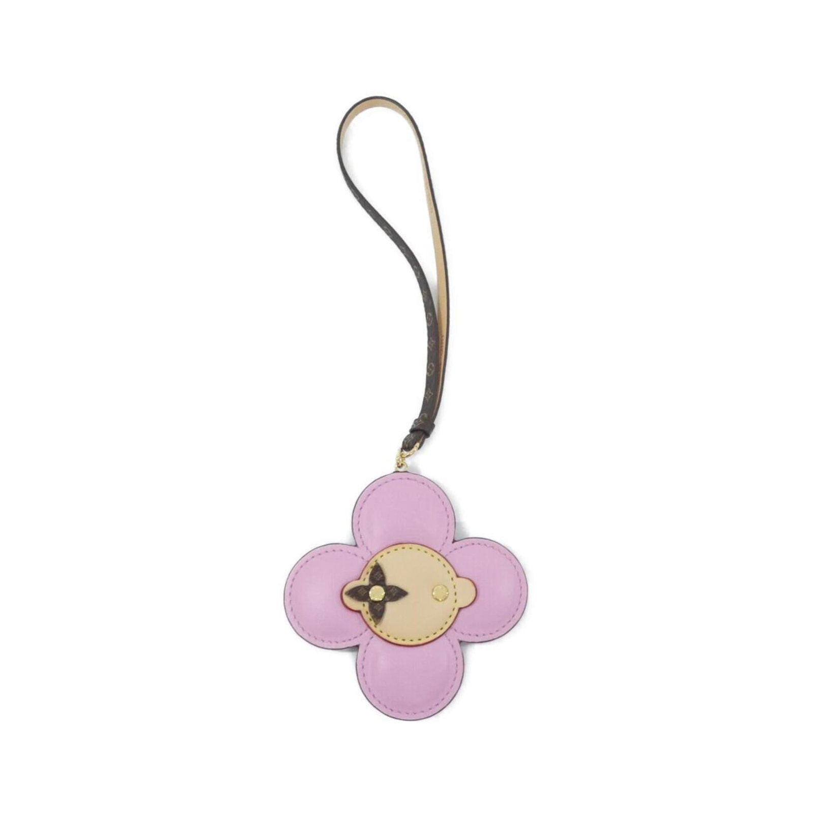 LOUIS VUITTON Handbag Charm Canvas Leather Monogram: LOUIS VUITTON Handbag Charm Canvas Leather Monogram Canvas, Leather, and Monogram details make this Louis Vuitton handbag charm a stylish accessory. The M02593 model features a Marron and Pink color
