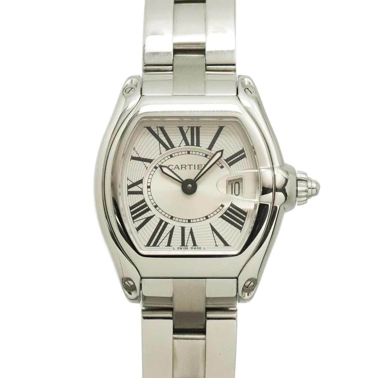 CARTIER Wristwatch Stainless Steel: CARTIER Wristwatch Stainless Steel Stainless steel case and band, a sleek and modern design, complement the silver dial of this Cartier wristwatch. Measuring 33mm in diameter, it is suitable for wrist