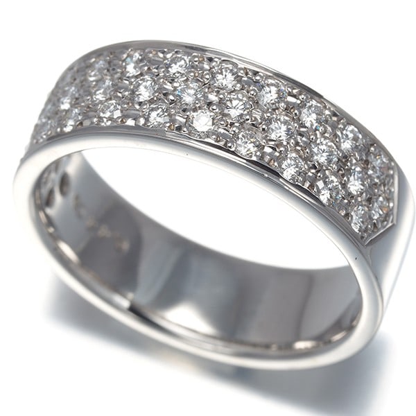 Mikimoto Ring Diamond 0.44Ct Paved Half Eternity Us5.25-5.5 18K Wg: Mikimoto Ring Diamond 0.44Ct Paved Half Eternity Us5.25-5.5 18K Wg The Mikimoto Ring Diamond 0.44Ct Paved Half Eternity is a stunning piece featuring a total of 0.44ct of pav?-set diamonds, creating