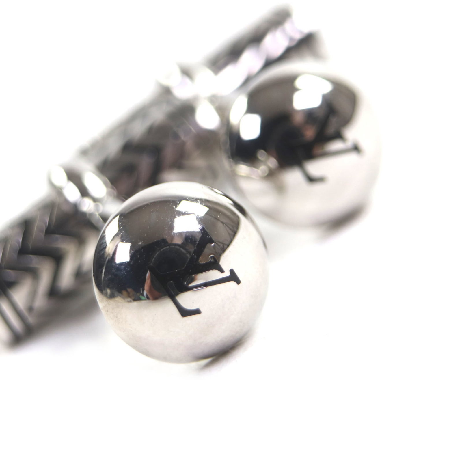 LOUIS VUITTON Stud/Button Silver - 4